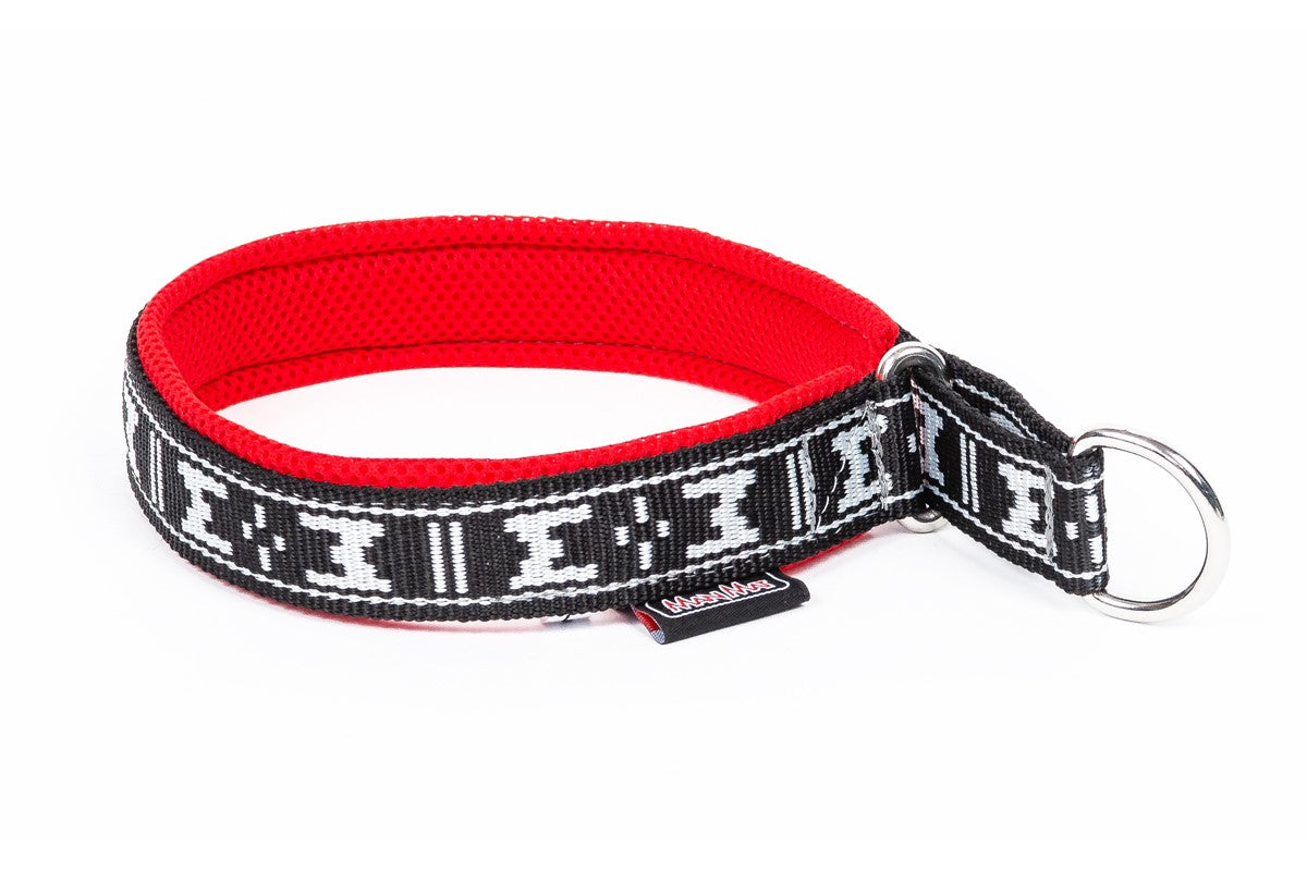 Manmat Polstret Halsbånd "Design" RØD – Komfort og Slidstyrke