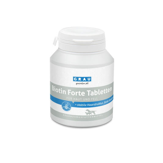 GRAU Biotin Forte Tabletter: Avanceret Biokemisk Støtte til Pels, Hud og Kløer