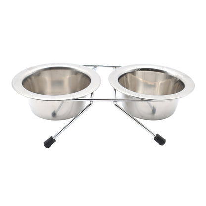 Croci Dobbelt Skålesæt med Stativ – Rustfrit Stål www.moon-watchers.dk 03