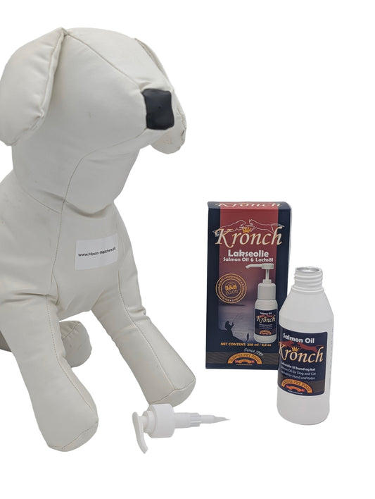 Kronch Lakseolie – Frisk Dansk Kvalitet til Din Hunds Sundhed 250 ml www.moon-watchers.dk