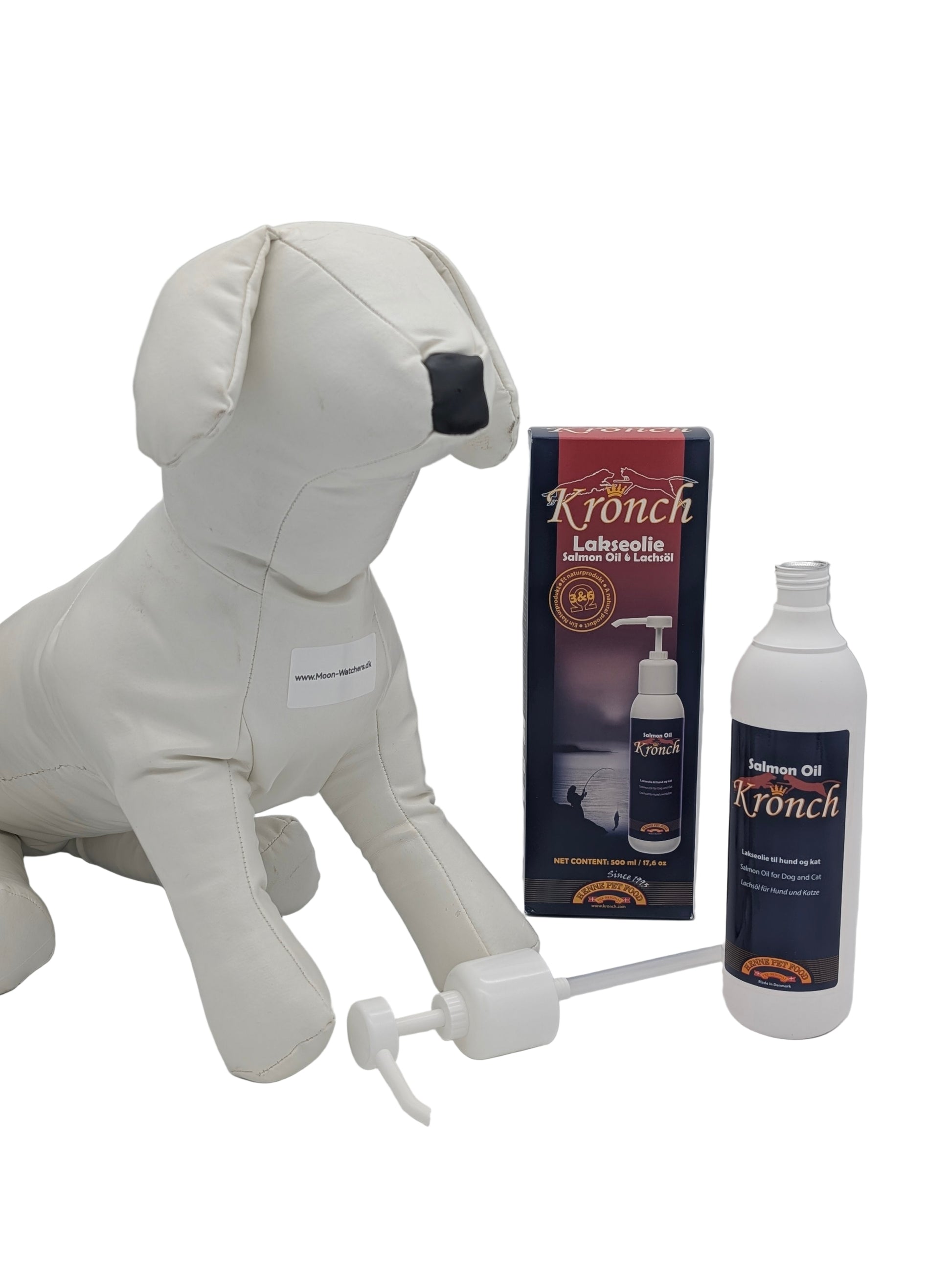 Kronch Lakseolie – Frisk Dansk Kvalitet til Din Hunds Sundhed 500 ml www.moon-watchers.dk