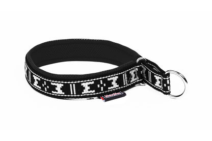Manmat Polstret Halsbånd "Design" BLACK/SILVER – Komfort og Slidstyrke
