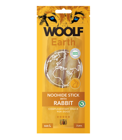 Woolf Earth Noo-Hide Flat Bar Tyggeben - Kanin L www.moon-watchers.dk