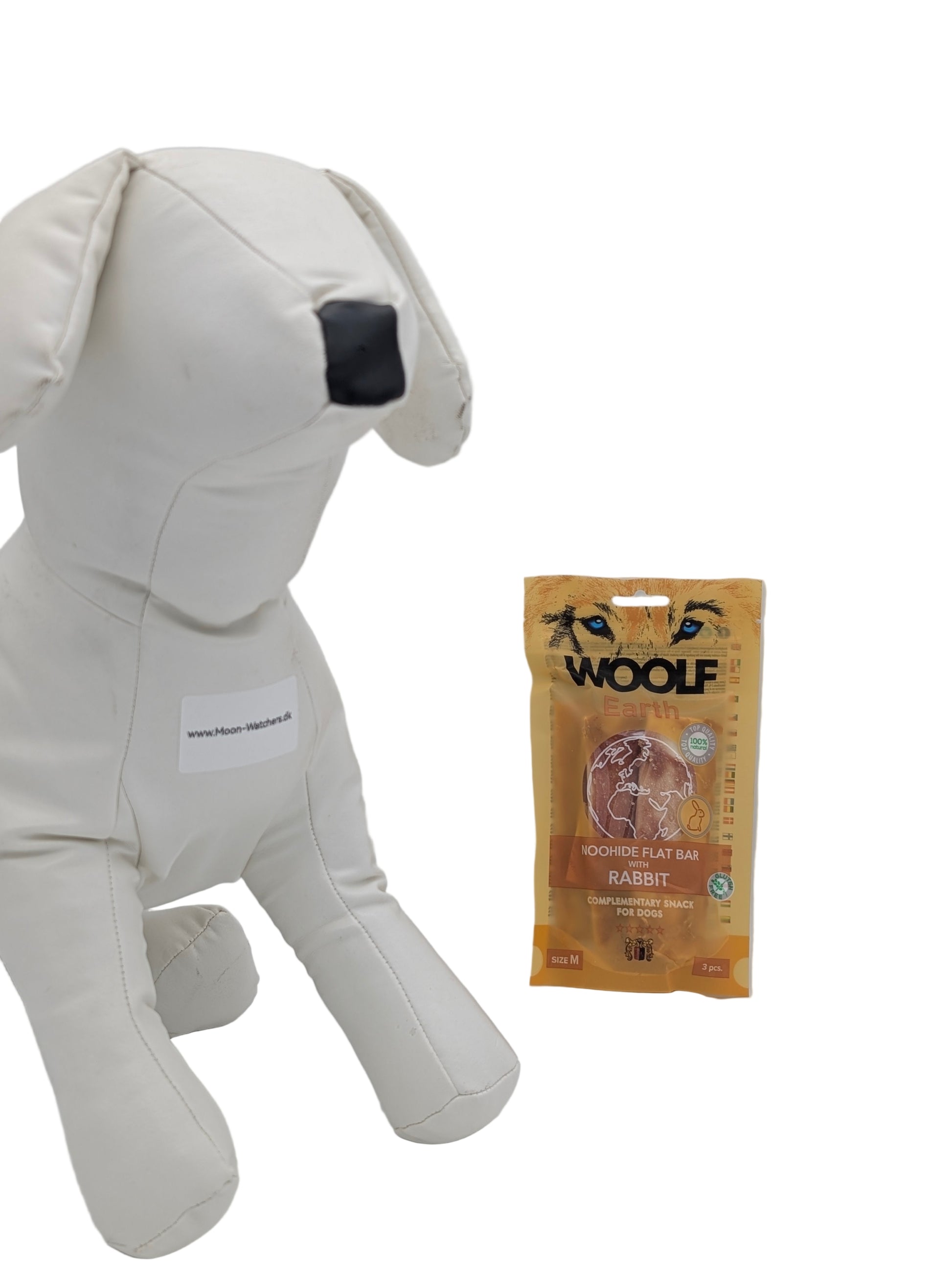 Woolf Earth Noo-Hide Flat Bar Tyggeben - Kanin M www.moon-watchers.dk 01